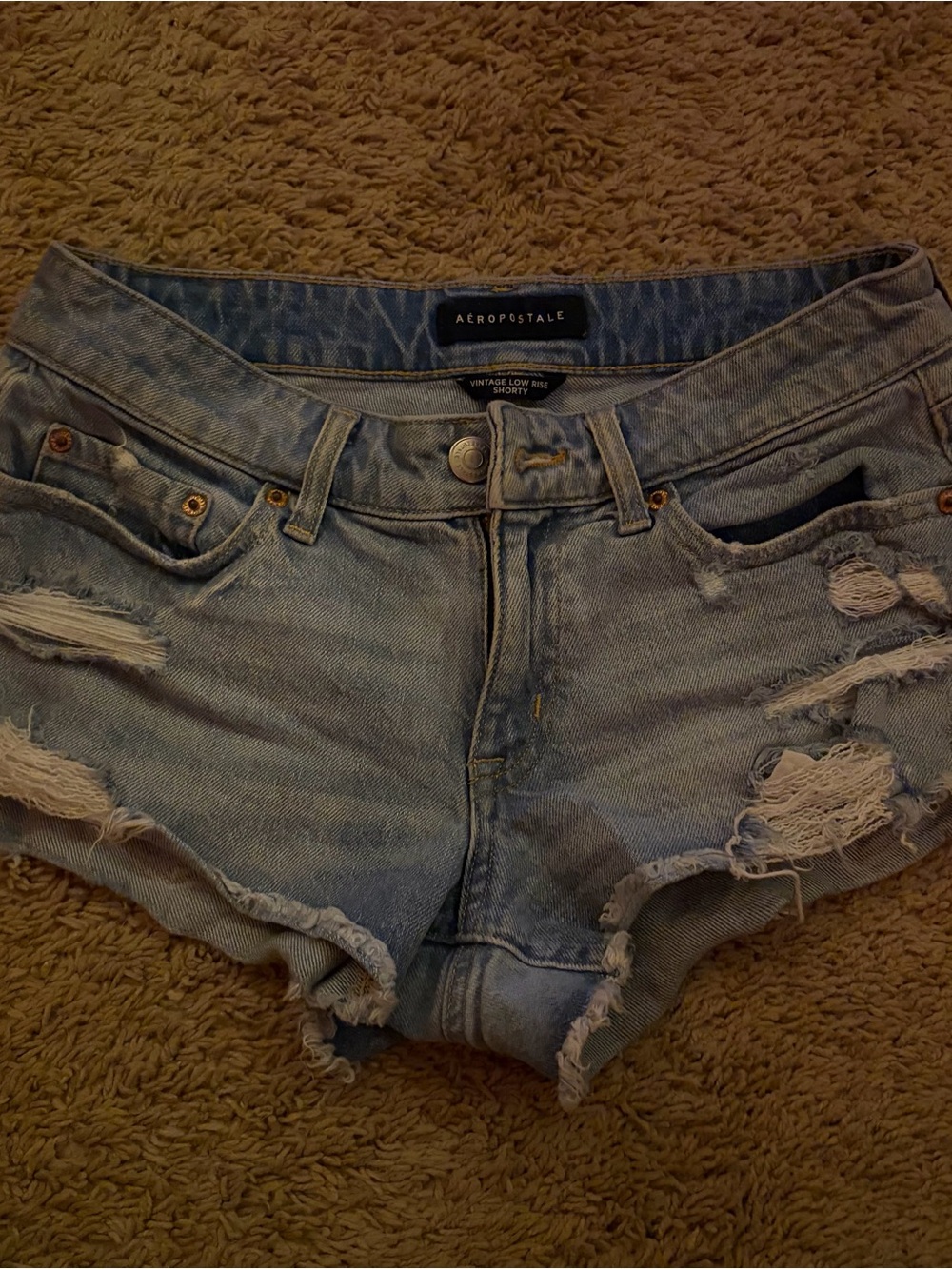 Y2k Aeropostale Light Wash Low Rise Jean Shorts